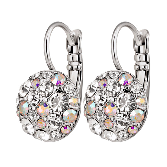 BLOST SHINY SILVER CRYSTAL EARRINGS