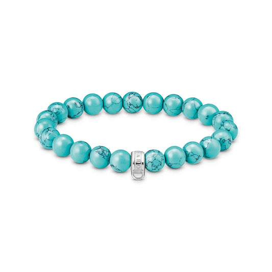 CHARM CLUB IMITATING TURQUOISE BEAD BRACELET