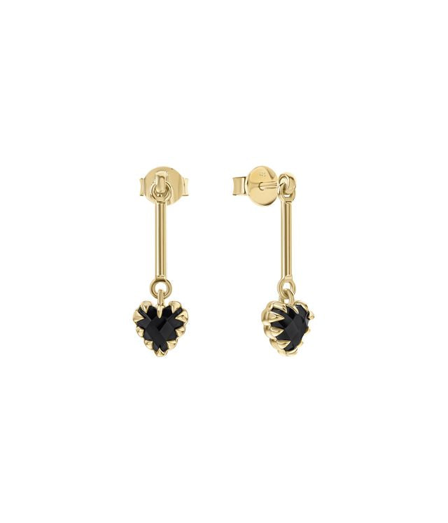 LOVE CALW BAR EARRINGS ONYX