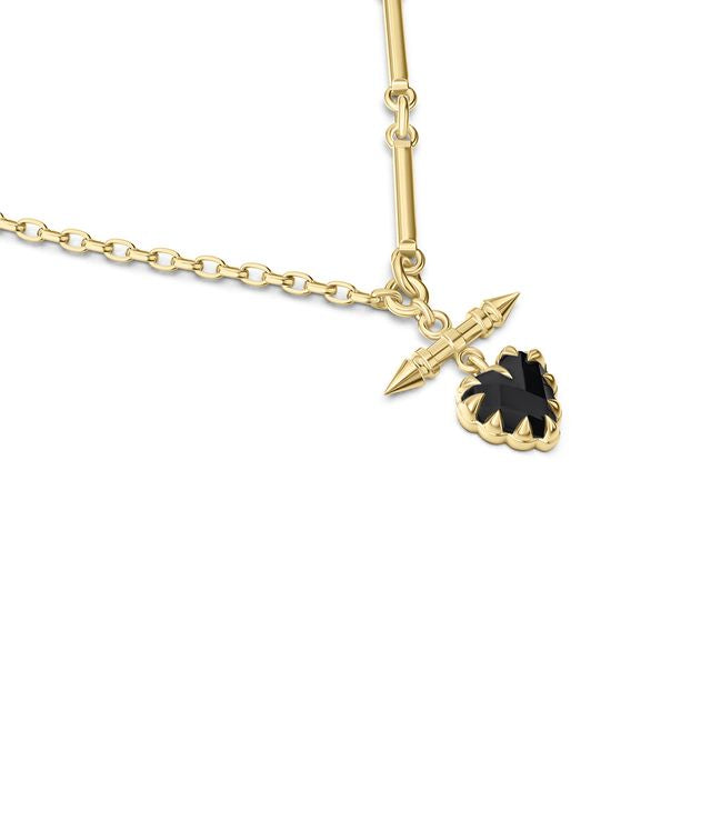 LOVE CLAW FOB NECKLACE ONYX