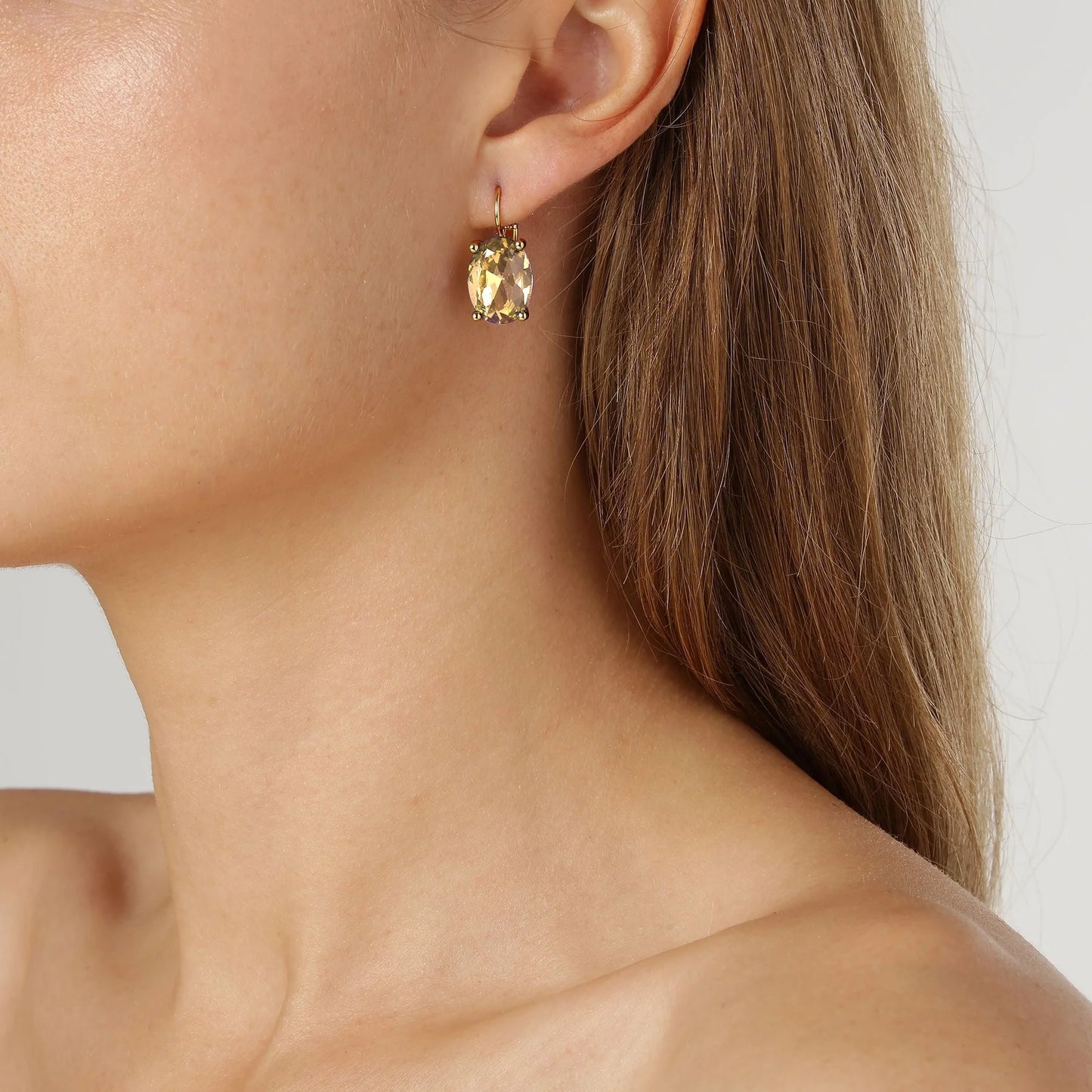 CHANTAL SHINY GOLD GOLDEN EARRINGS
