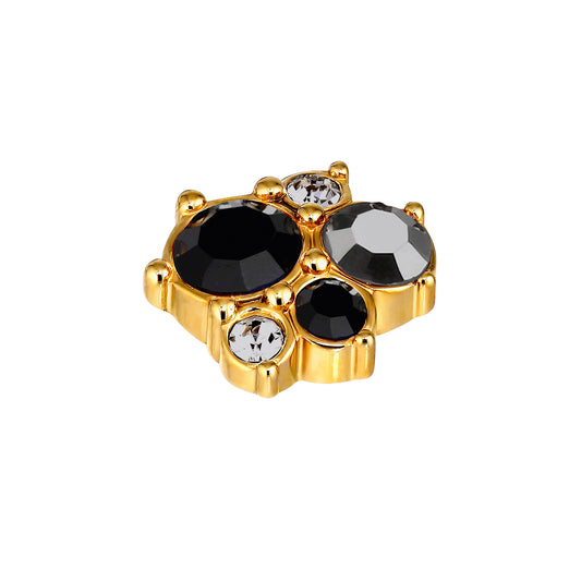 CHAOS SHINY GOLD BLACK MIX RING TOPPER