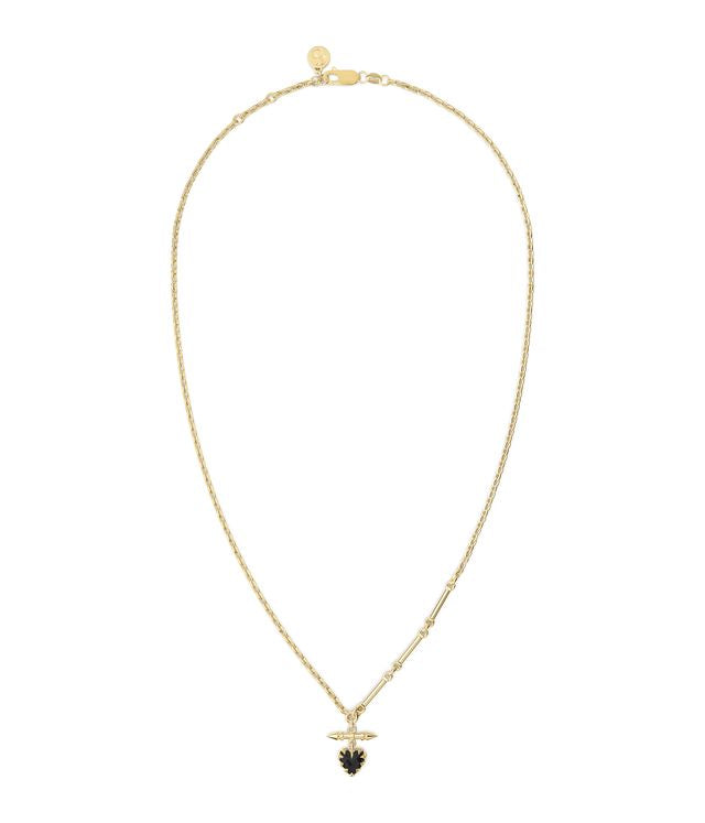 LOVE CLAW FOB NECKLACE ONYX