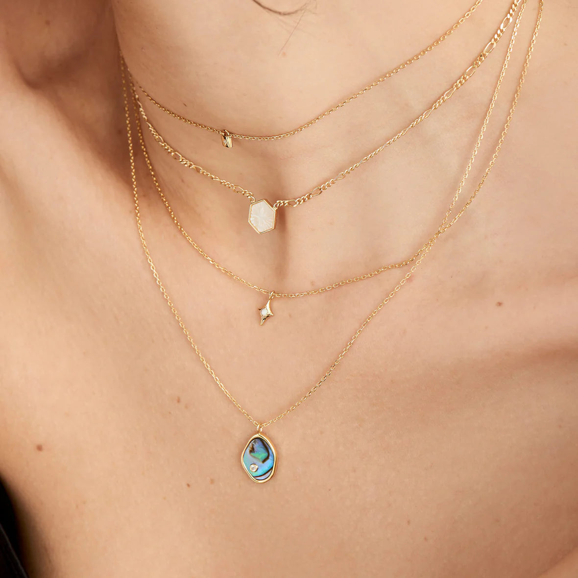 COMPASS EMBLEM CHAIN NECKLACE