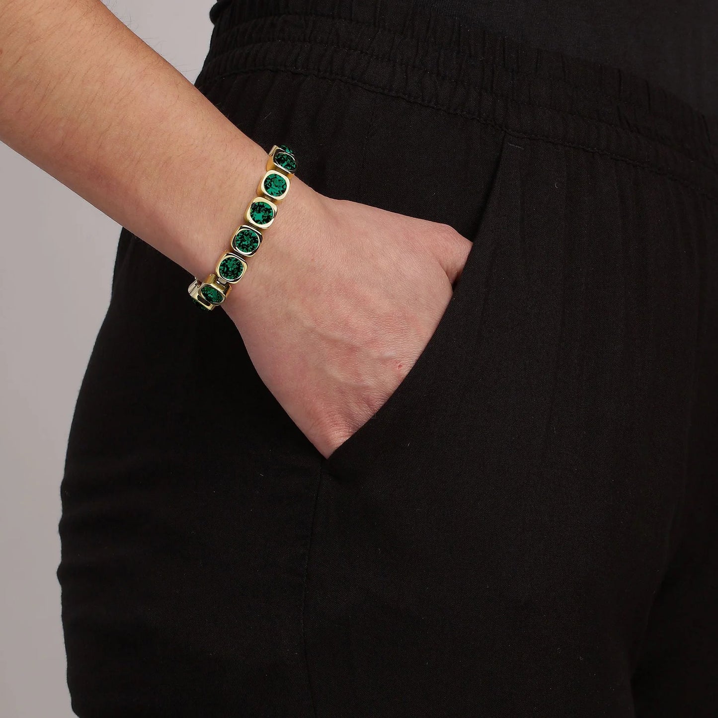 CONIAN SHINY GOLD GREEN BRACELET