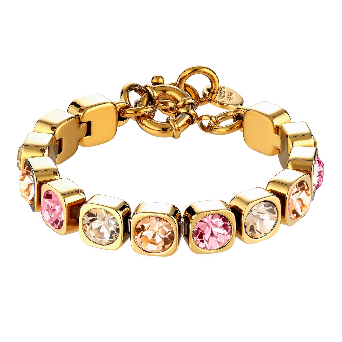 CONIAN SHINY GOLD PEACH/ROSE BRACELET