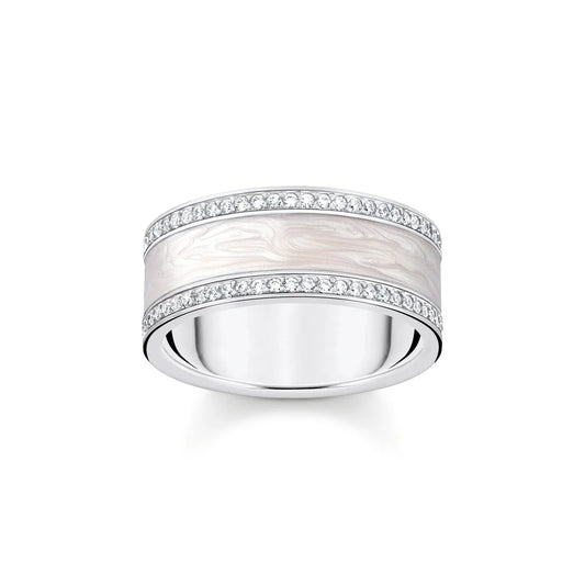 COSMIC WHITE ENAMEL RING