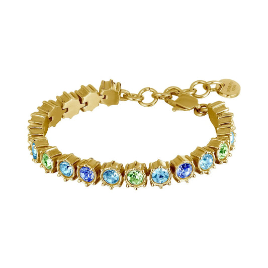 COURAGE SHINY GOLD AQUA MIX BRACELET