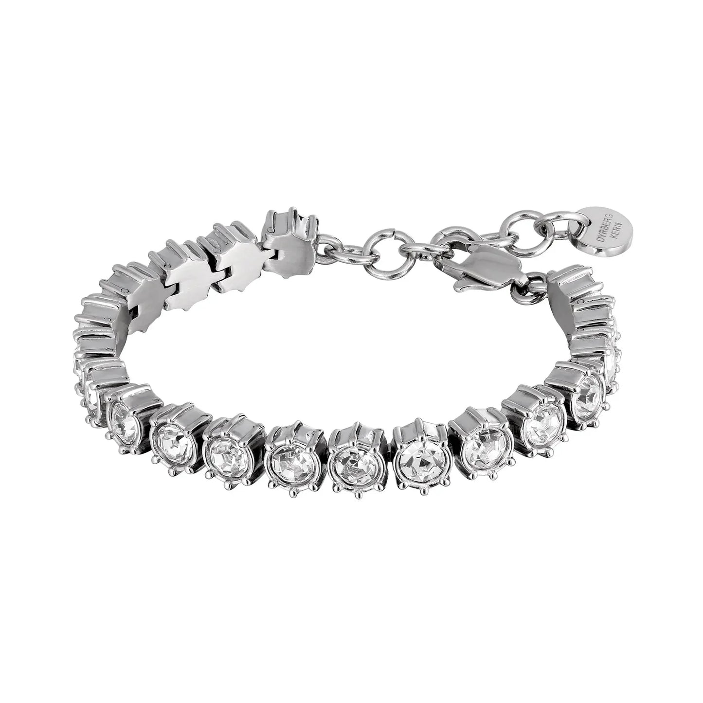COURAGE SHINY SILVER CRYSTAL BRACELET