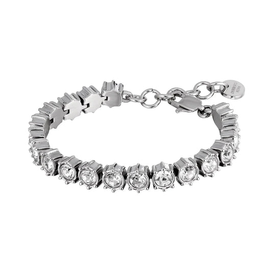 COURAGE SHINY SILVER CRYSTAL BRACELET