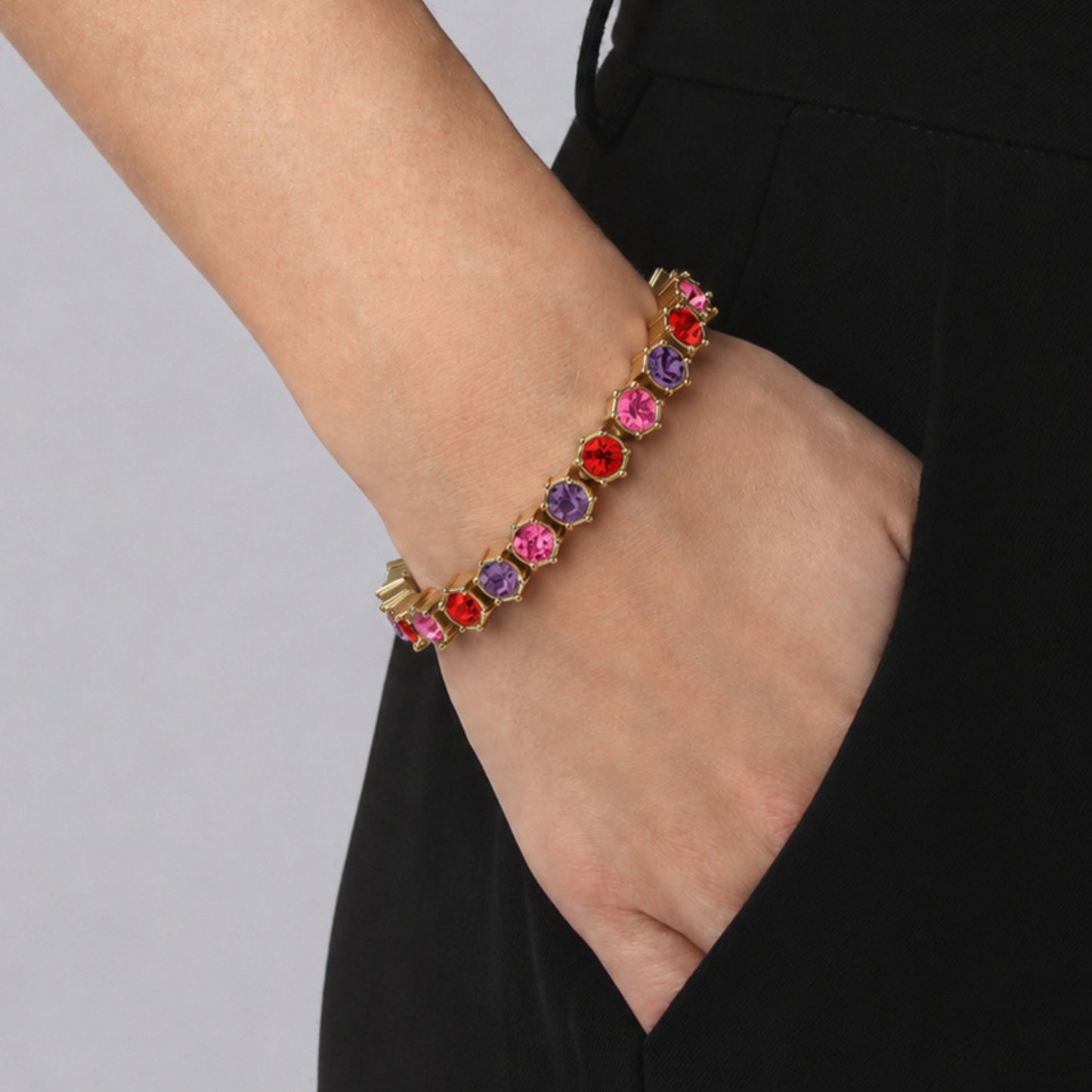 COURAGE SHINY GOLD RED PINK BRACELET
