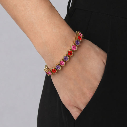 COURAGE SHINY GOLD RED PINK BRACELET
