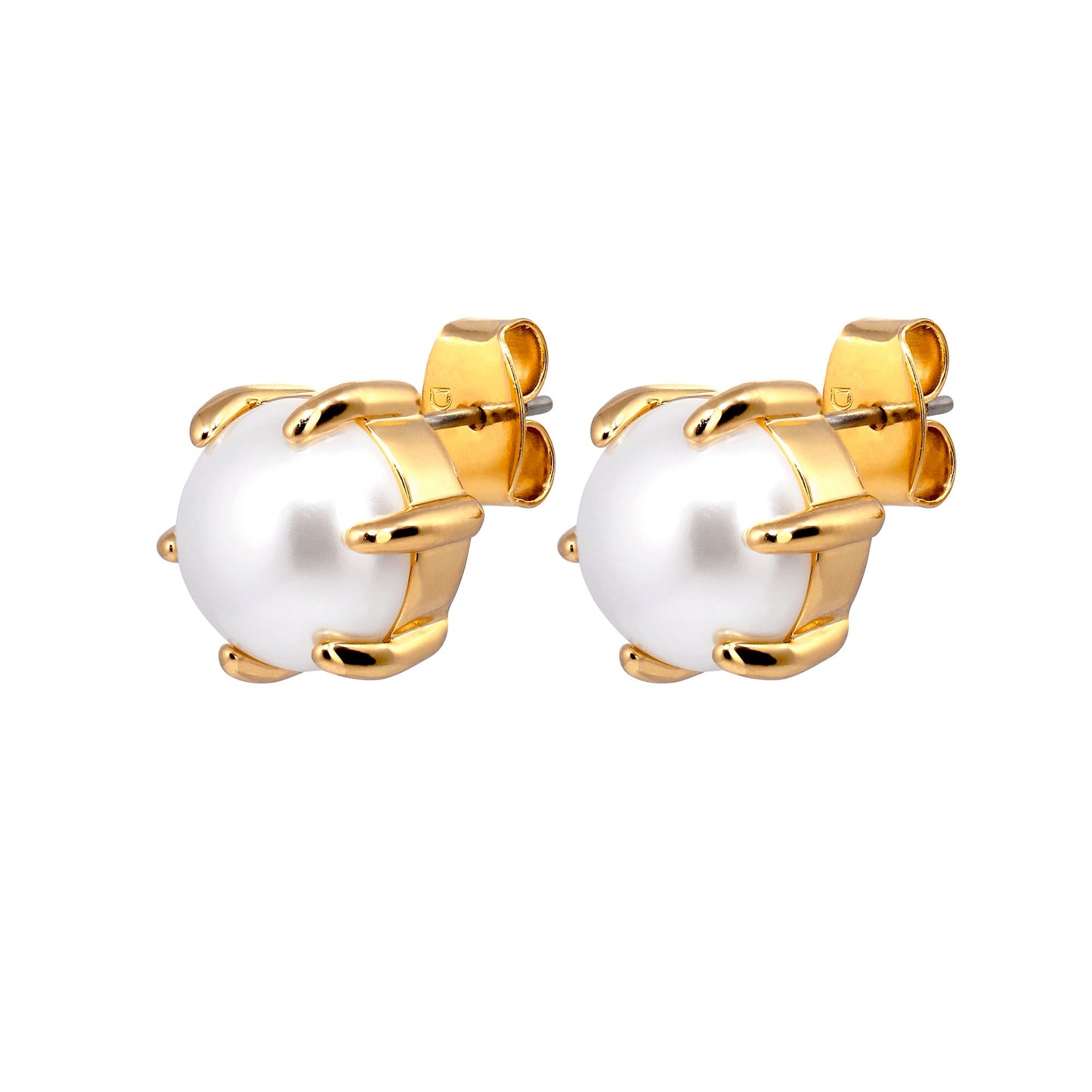 CRAZE SHINY GOLD WHITE PEARL EARRINGS