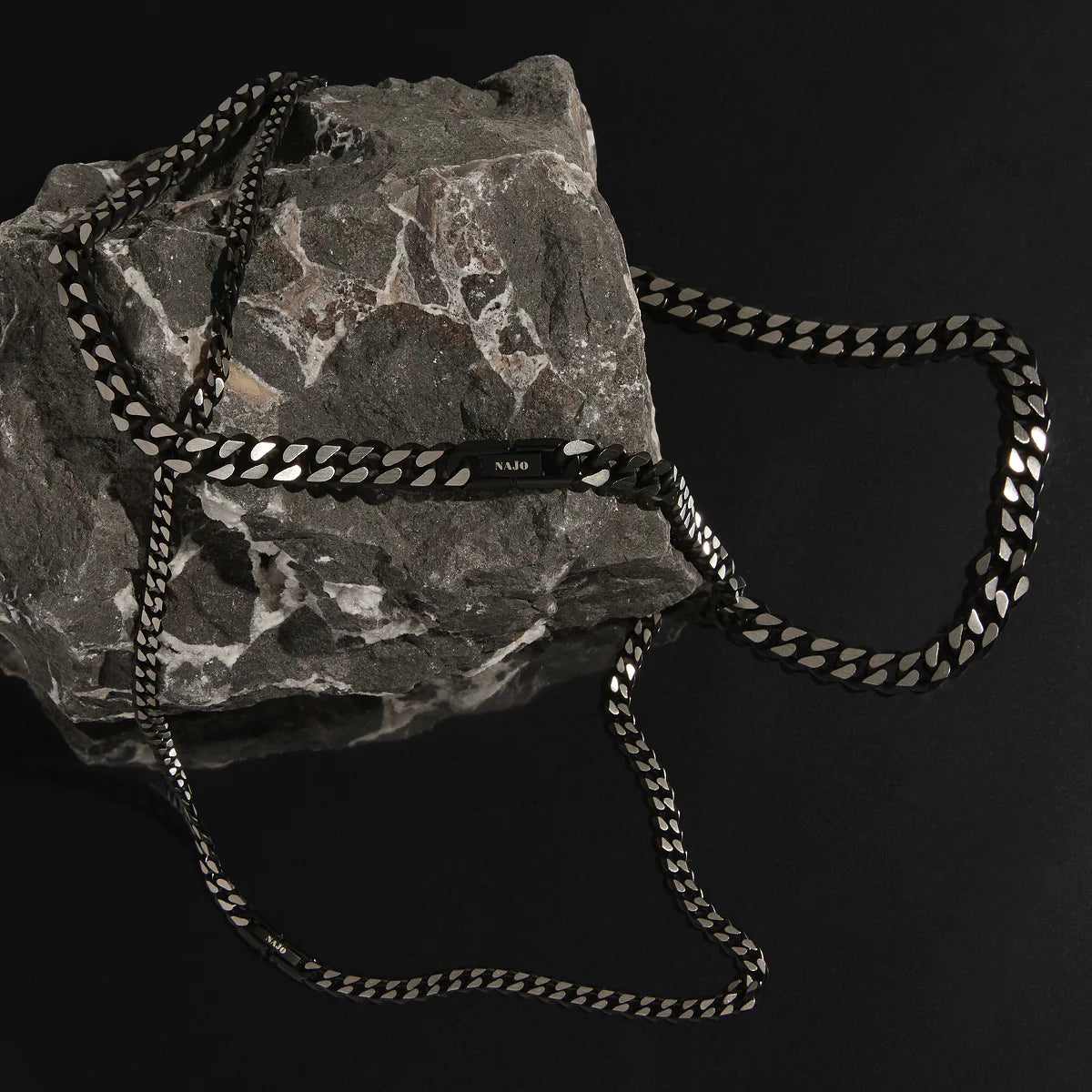 NERO MEN'S CURB CHAIN NECKLACE