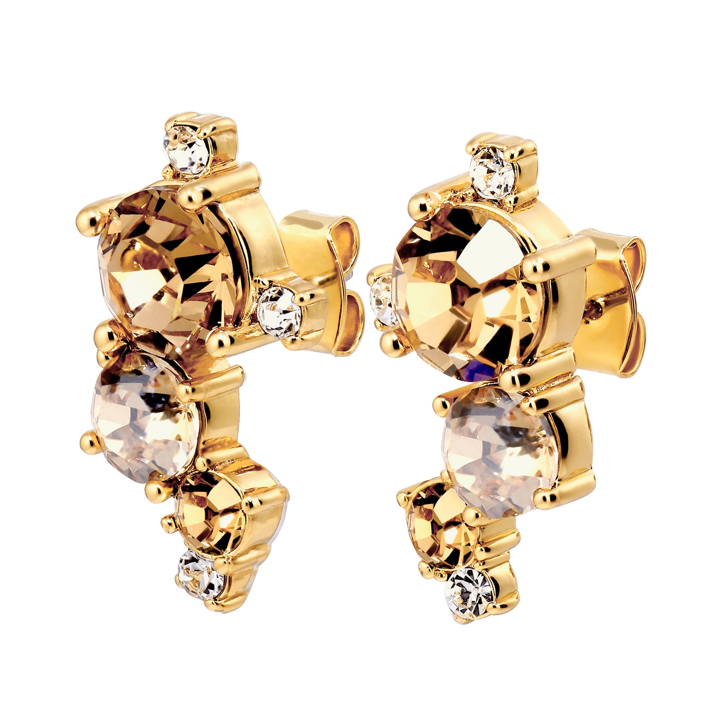 CURRA SHINY GOLD EARRINGS