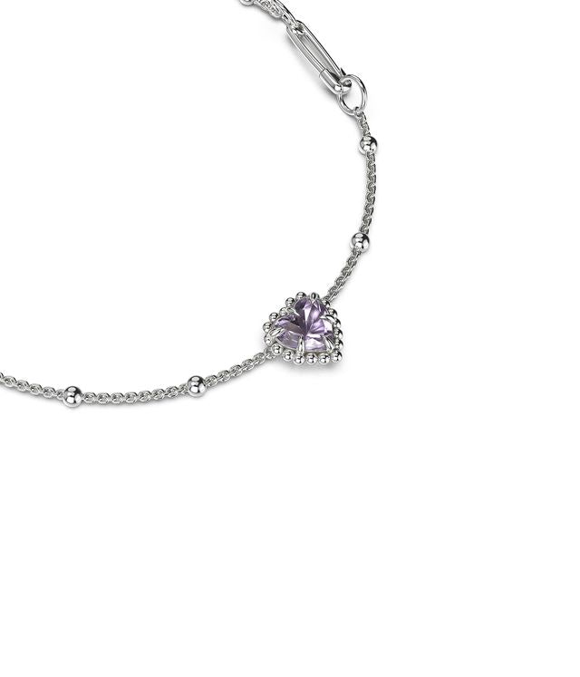 DAHLIA'S HEART BRACELET PINK AMETHYST