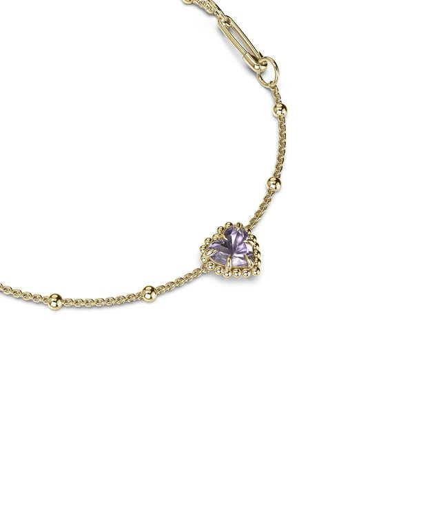 DAHLIA'S HEART BRACELET PINK AMETHYST
