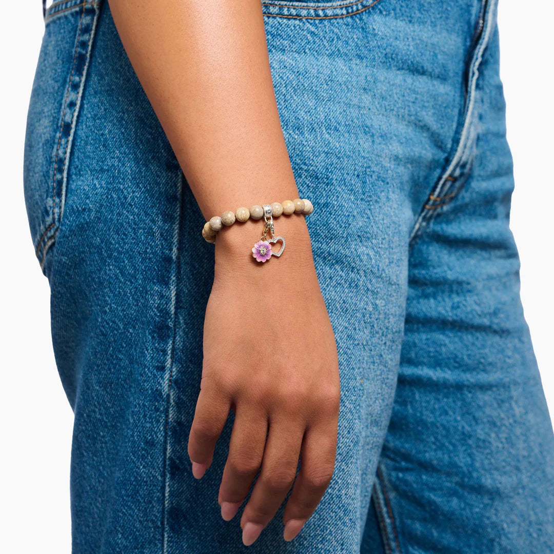 CHARM CLUB DAISY JASPER BEAD BRACELET
