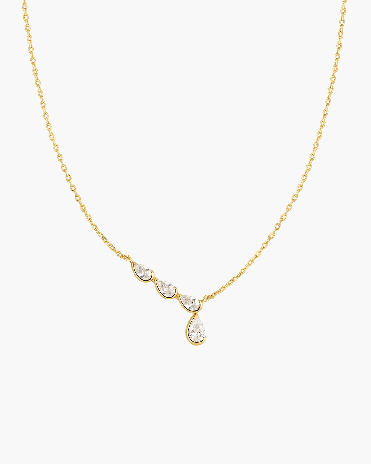 WANDERER ANGLED & DANGLE TEARDROP NECKLACE