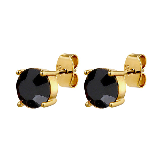 DAZE SHINY GOLD BLACK EARRINGS