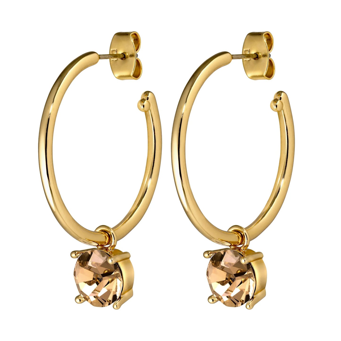 DIEGA SHINEY GOLD GOLDEN EARRINGS