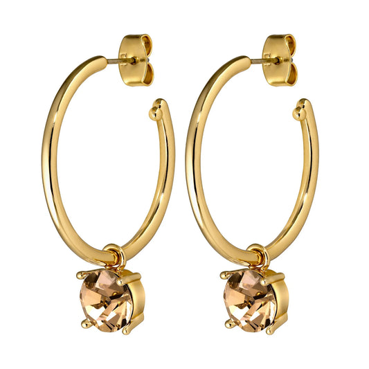 DIEGA SHINEY GOLD GOLDEN EARRINGS
