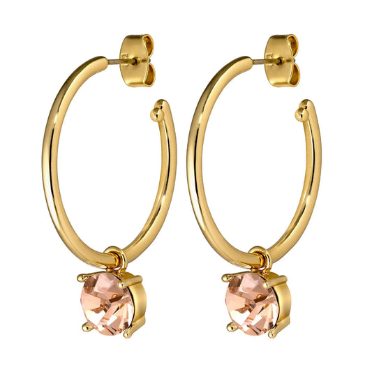 DIEGA SHINEY GOLD PEACH EARRINGS