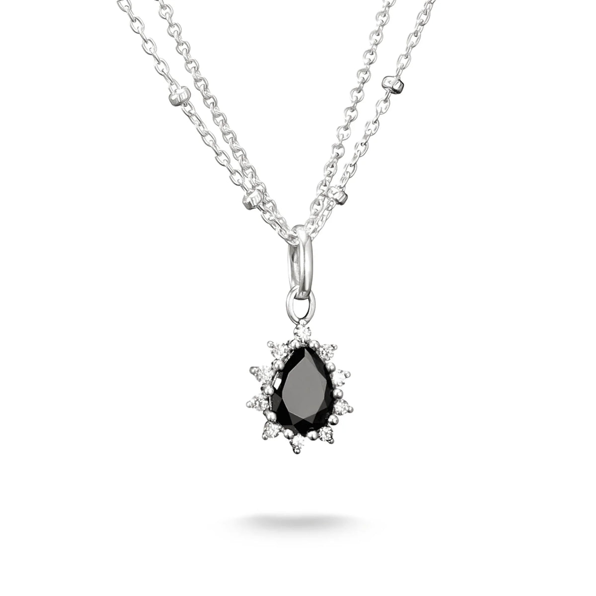 VINTAGE ROMANCE DOUBLE ROW BLACK NECKLACE