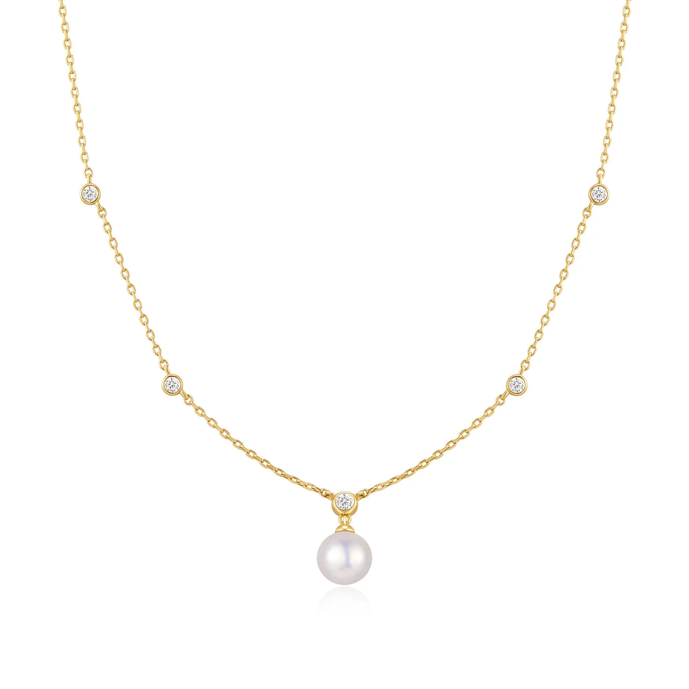 LUNA STATION DROP PEARL NECKLACE