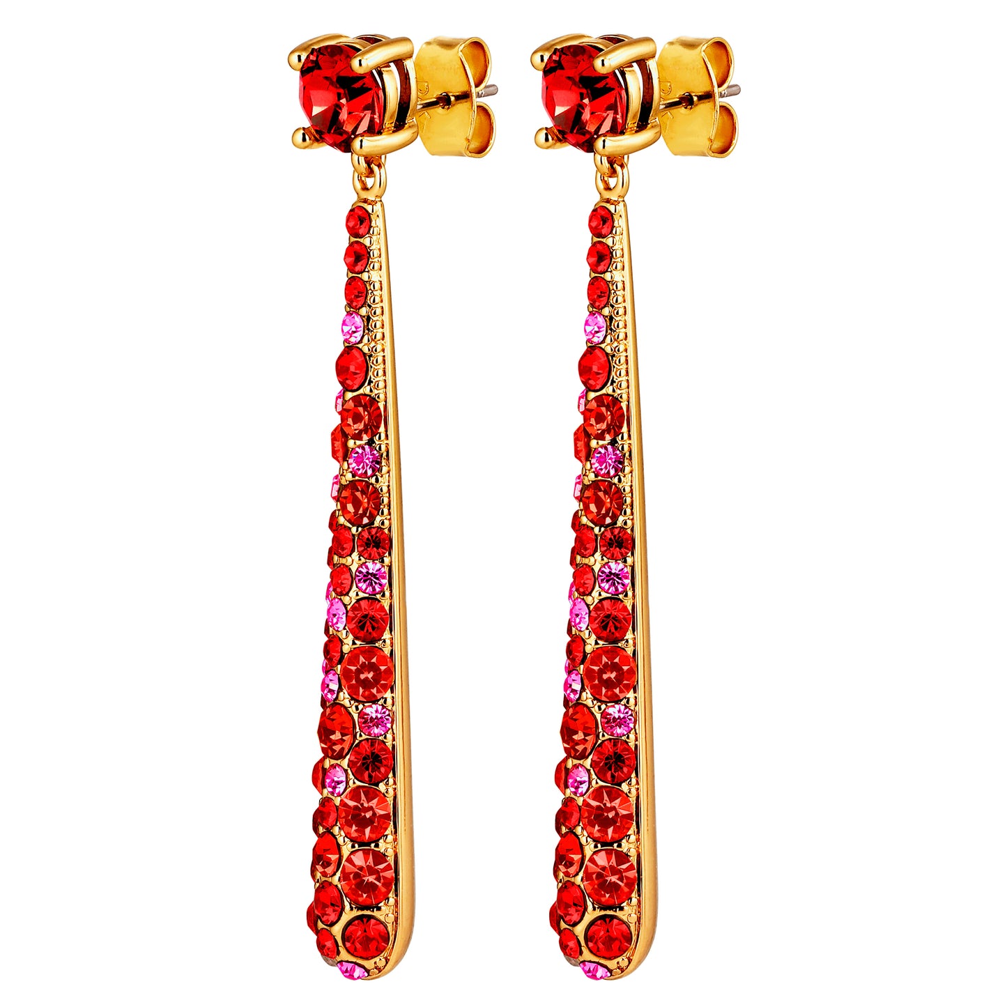 ELYSIA SHINY GOLD RED MIX EARRINGS