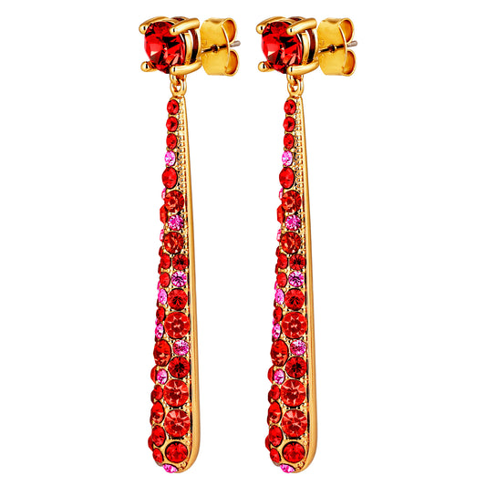 ELYSIA SHINY GOLD RED MIX EARRINGS