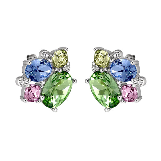 EMMA SHINY SILVER PASTEL MULTI EARRINGS
