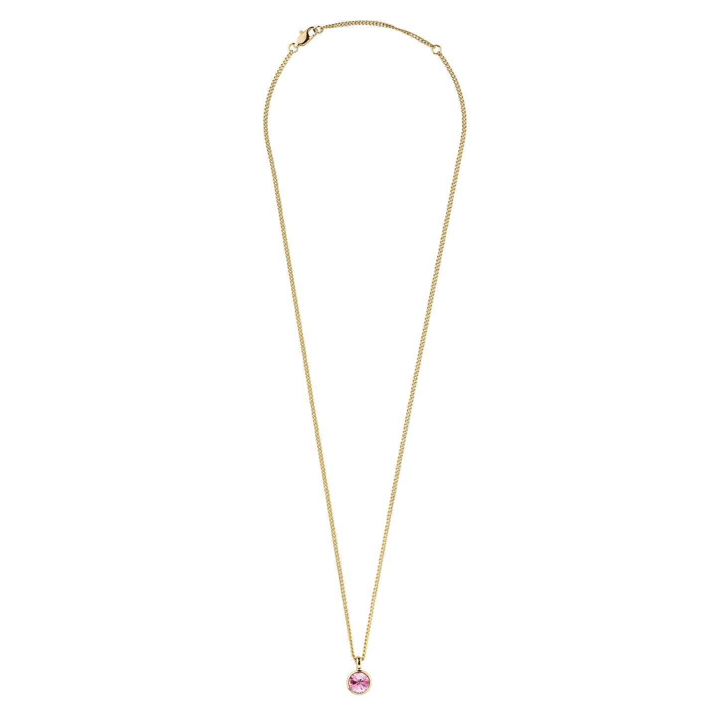 ETTE SHINY GOLD LIGHT ROSE NECKLACE