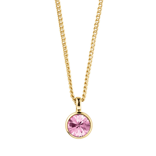 ETTE SHINY GOLD LIGHT ROSE NECKLACE