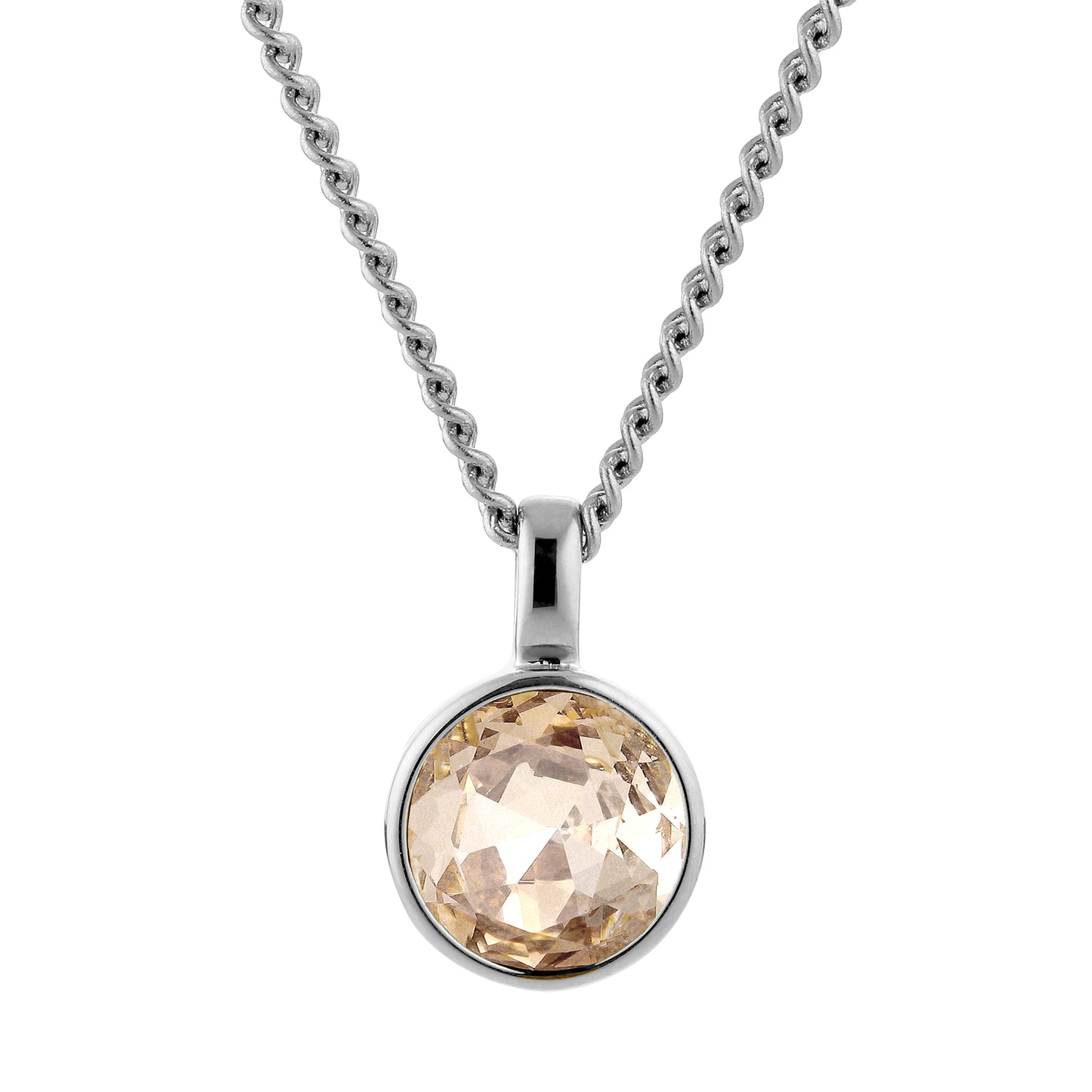 ETTE SHINY SILVER SAND NECKLACE