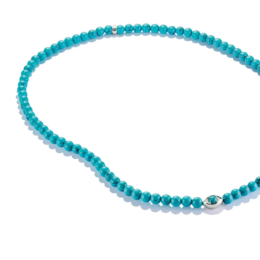 ELYNDRA TURQUOISE EYE BEAD NECKLACE