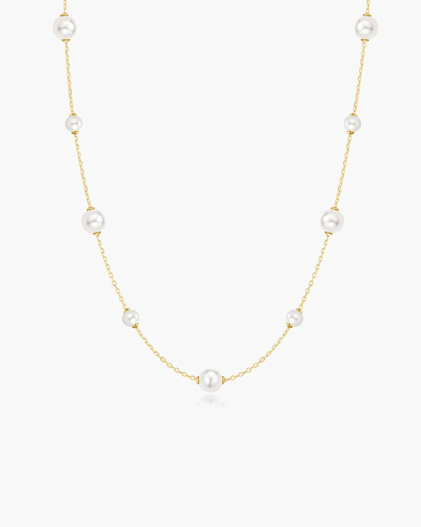 FAIRY ALTERNATING SHELL PEARL NECKLACE