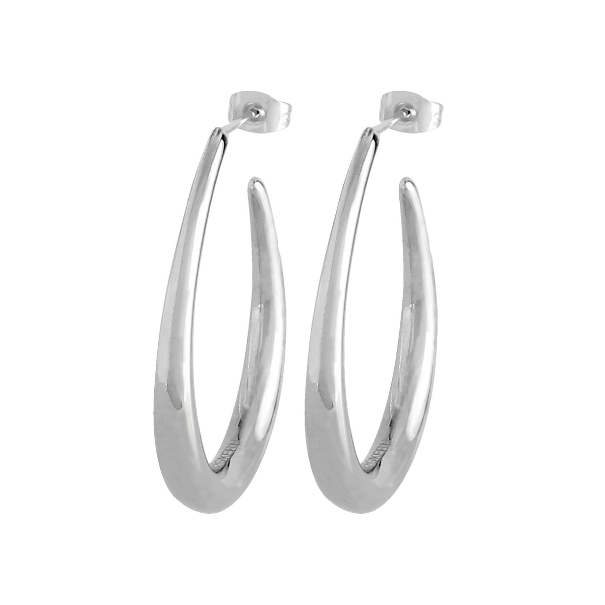 FAUN SHINY SILVER EARRINGS