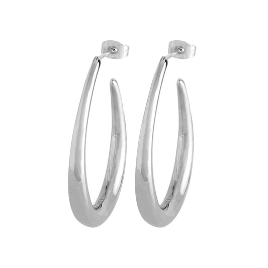 FAUN SHINY SILVER EARRINGS