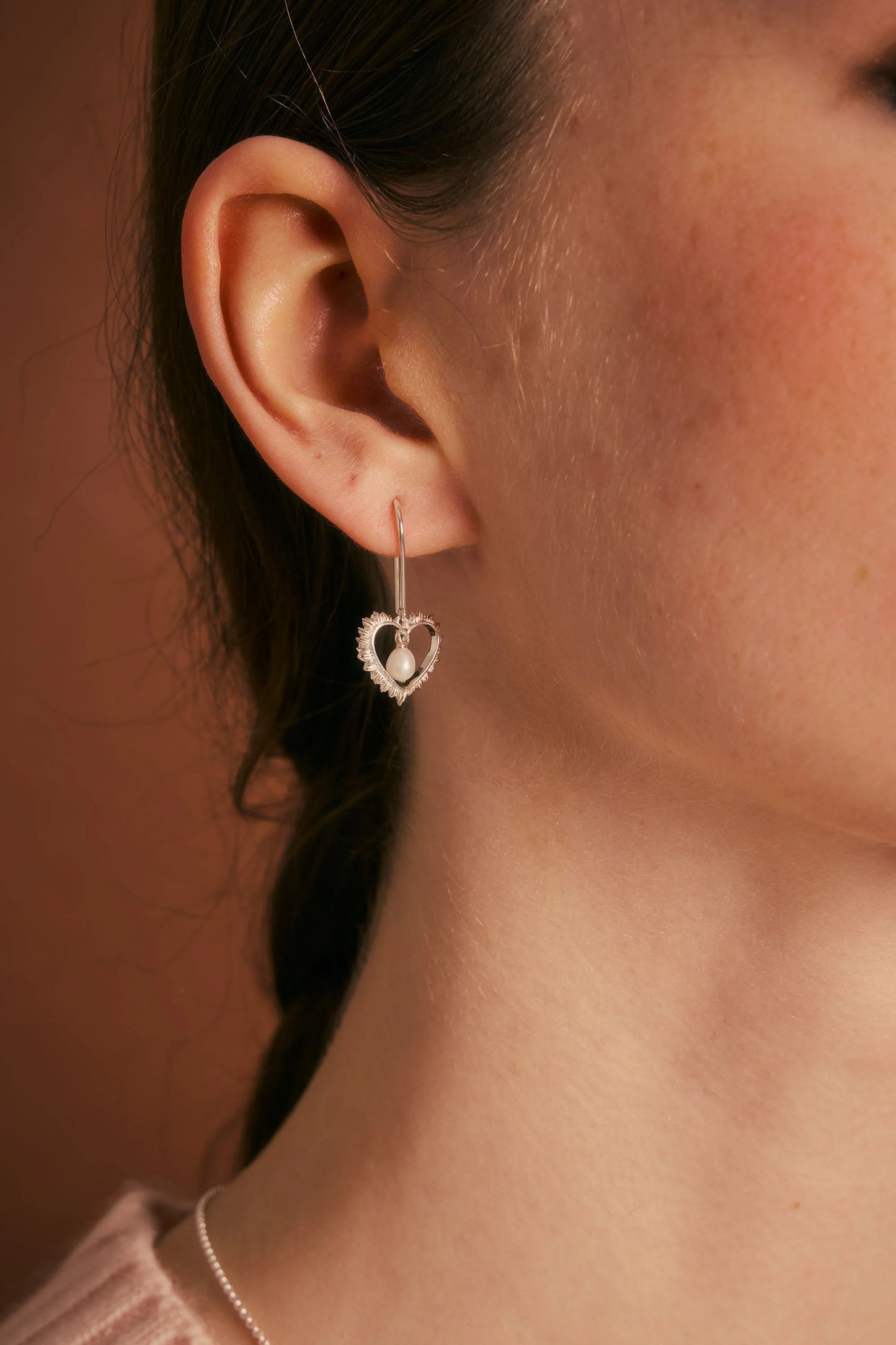 FLAMING HEART EARRINGS WITH FWP