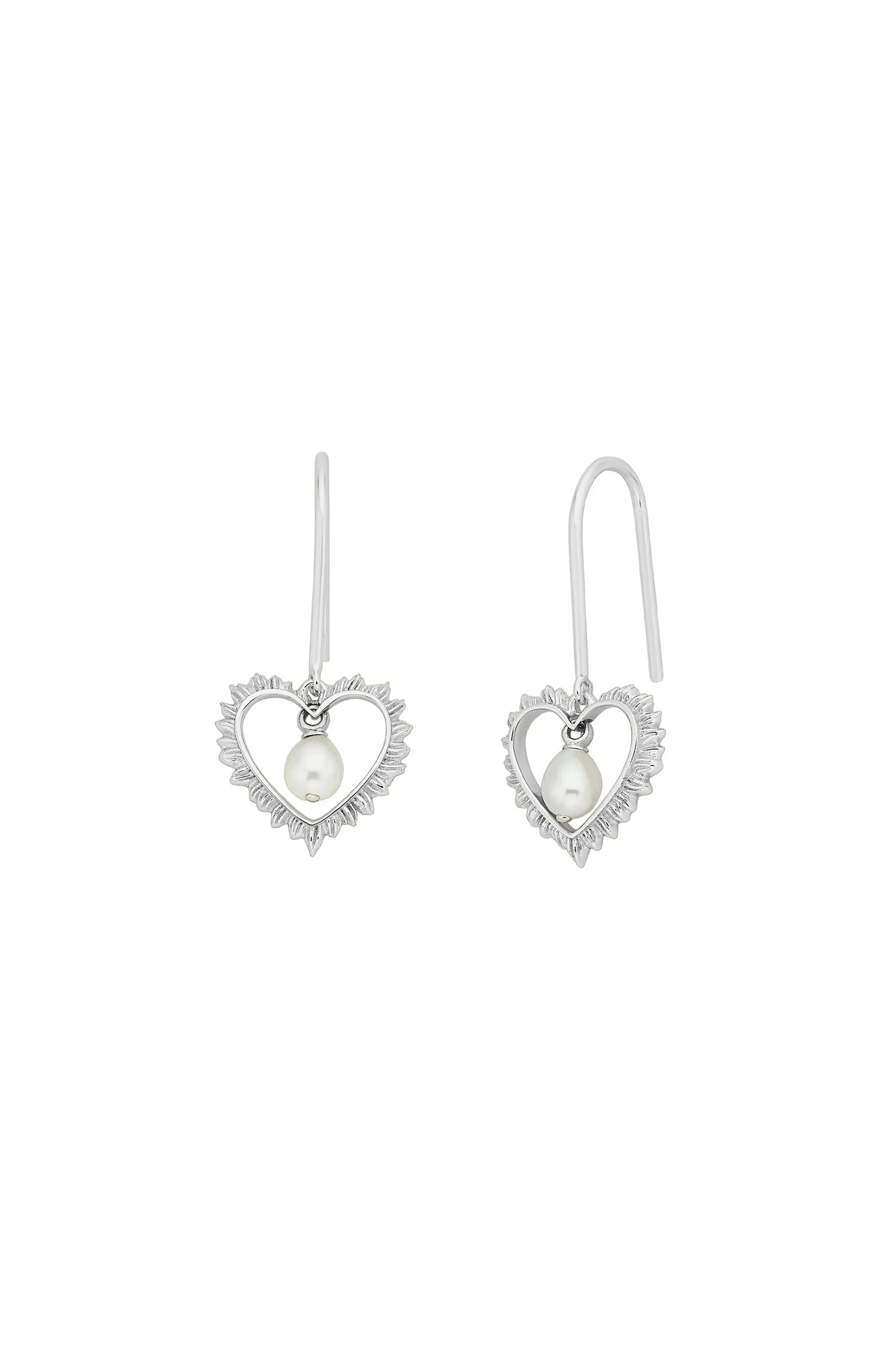 FLAMING HEART EARRINGS WITH FWP