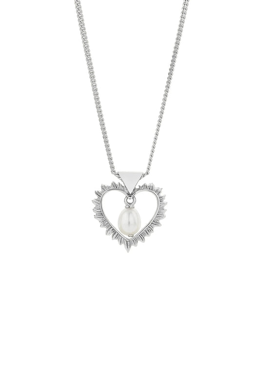 FLAMING HEART NECKLACE WITH FWP