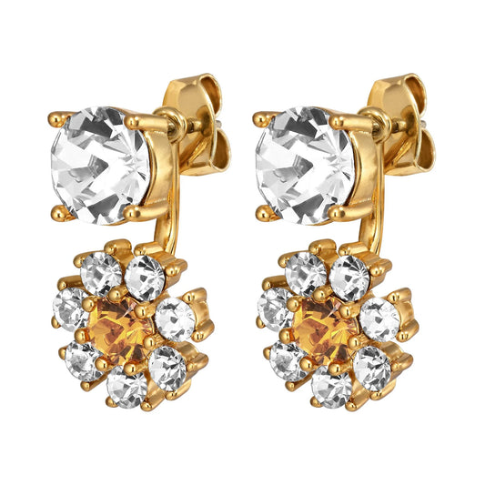 FLOSS SHINEY GOLD GOLDEN EARRINGS