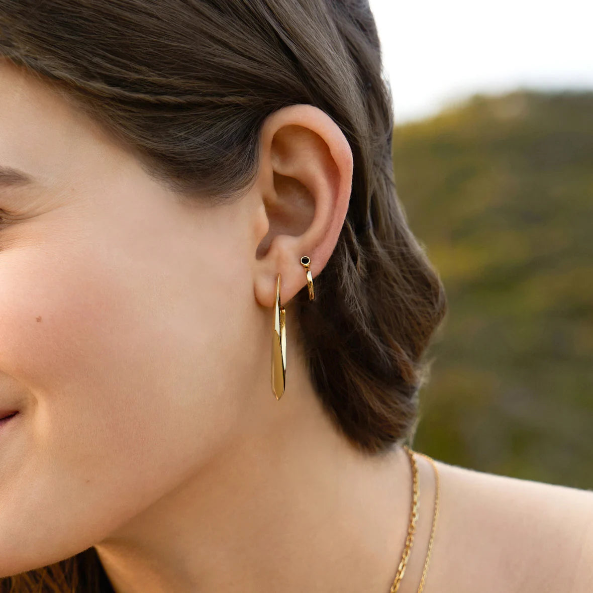 PUNK GEOMETRIC HOOP EARRINGS