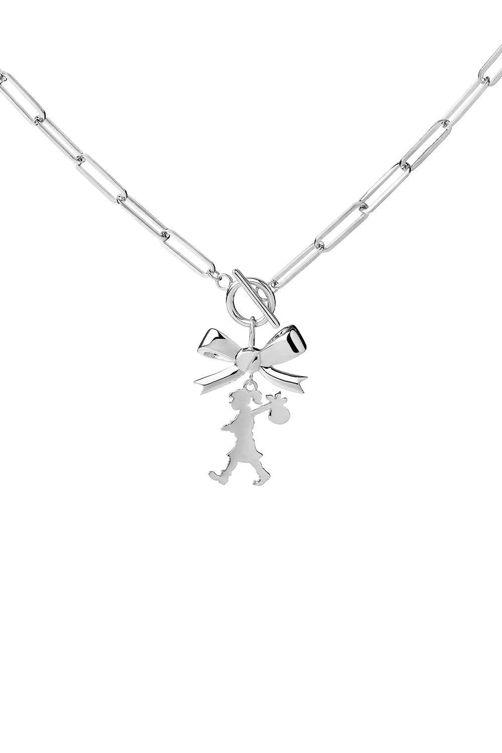 GIRL WITH THE BOW NECKLACE