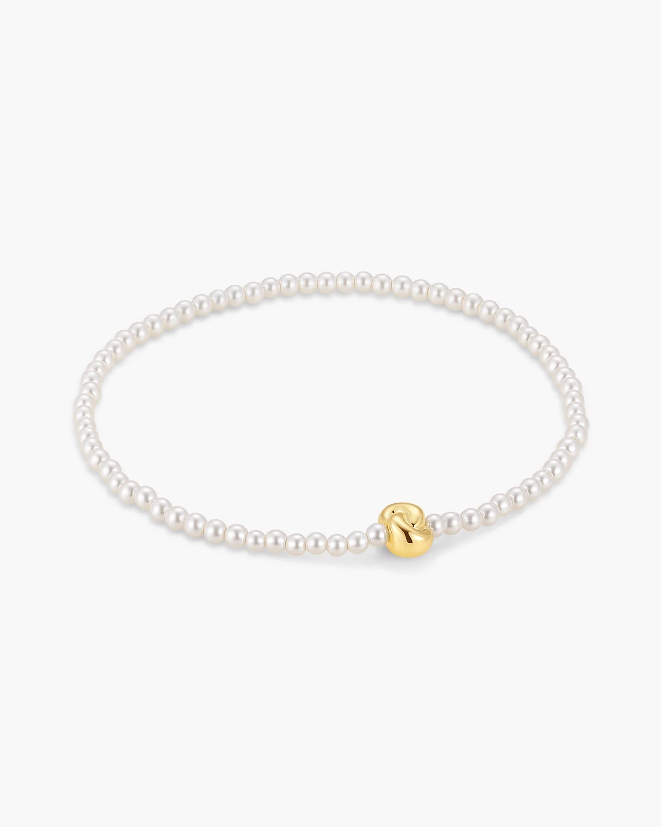 SWAN GLASS PEARL & TWIST BEADED BRACELET
