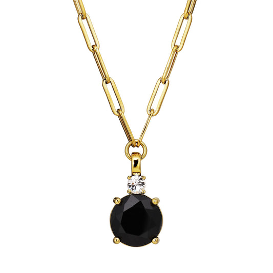 GLORY SHINY GOLD BLACK NECKLACE