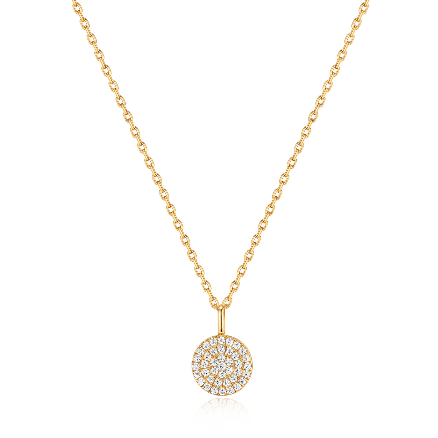 GLAM DISC PENDANT NECKLACE