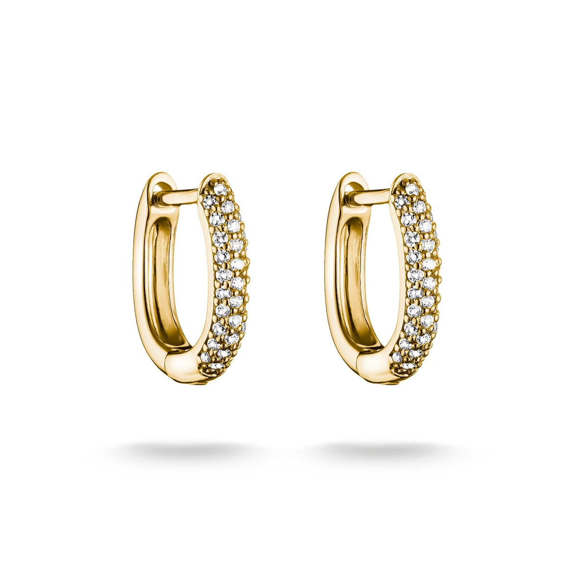 CLASSIC ALLOY HUGGIE HOOP EARRINGS