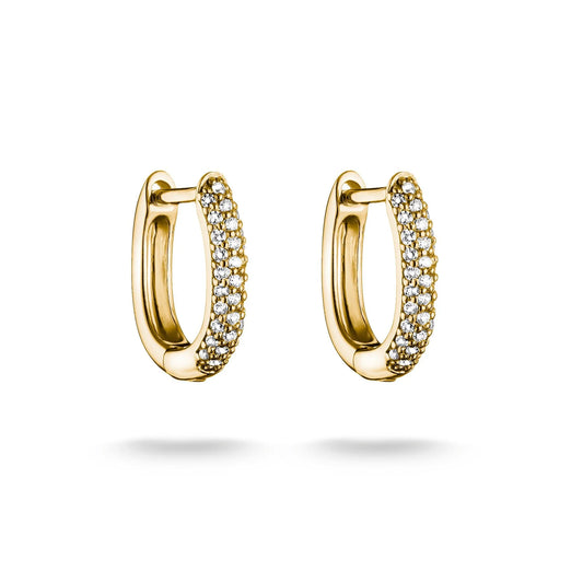 CLASSIC ALLOY HUGGIE HOOP EARRINGS